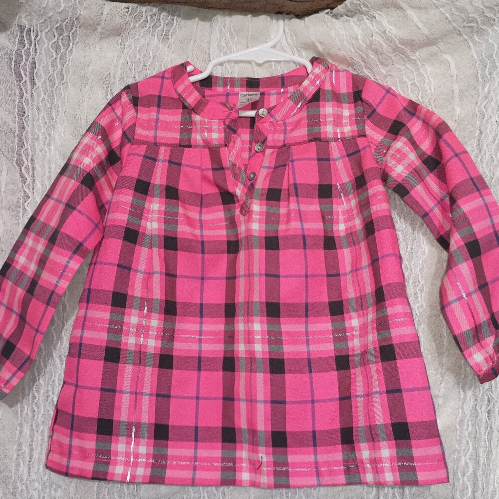 Carters 3t pink plaid